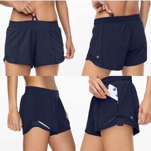 Lululemon Women's Hotty Hot Short Il Long 4" Running Run Shorts True Navy